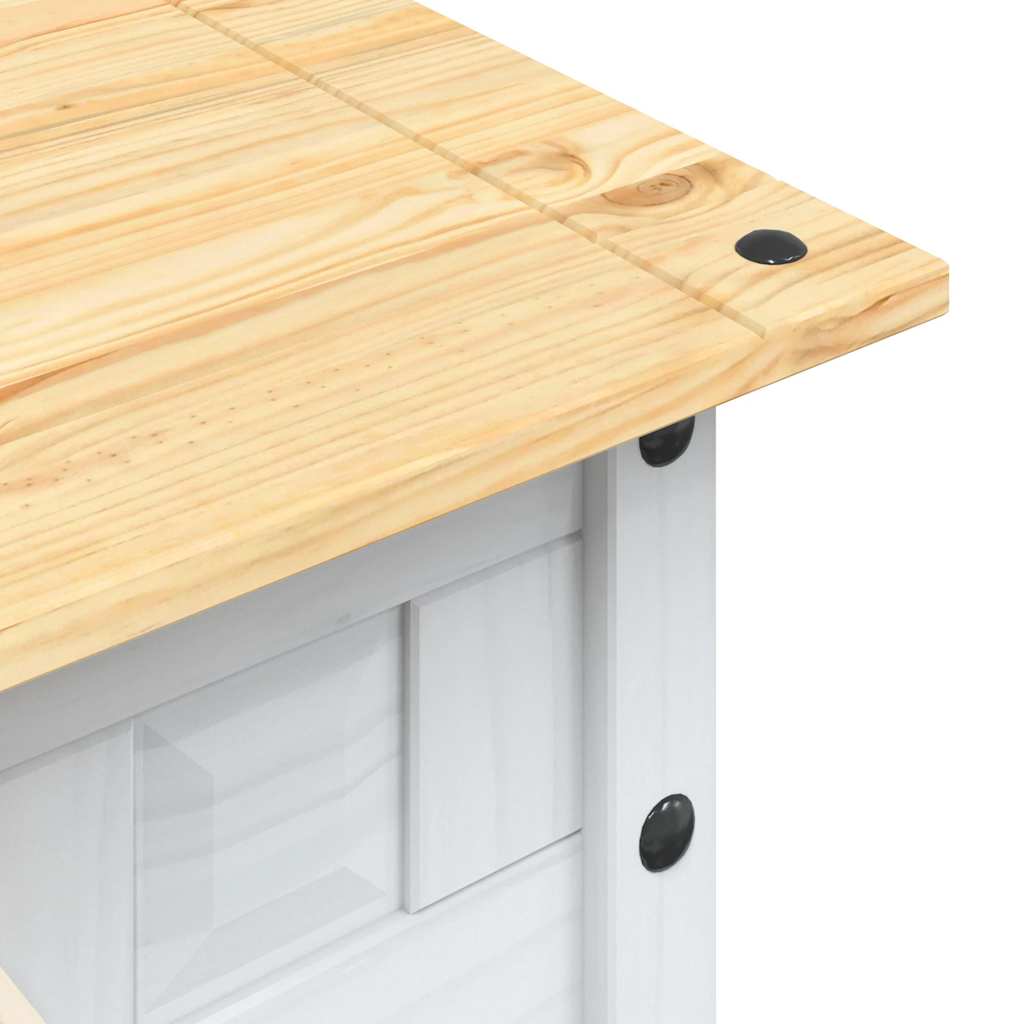 Salongbord Sofabord Hvit meksikansk Corona-stil furu 100x55x44 cm