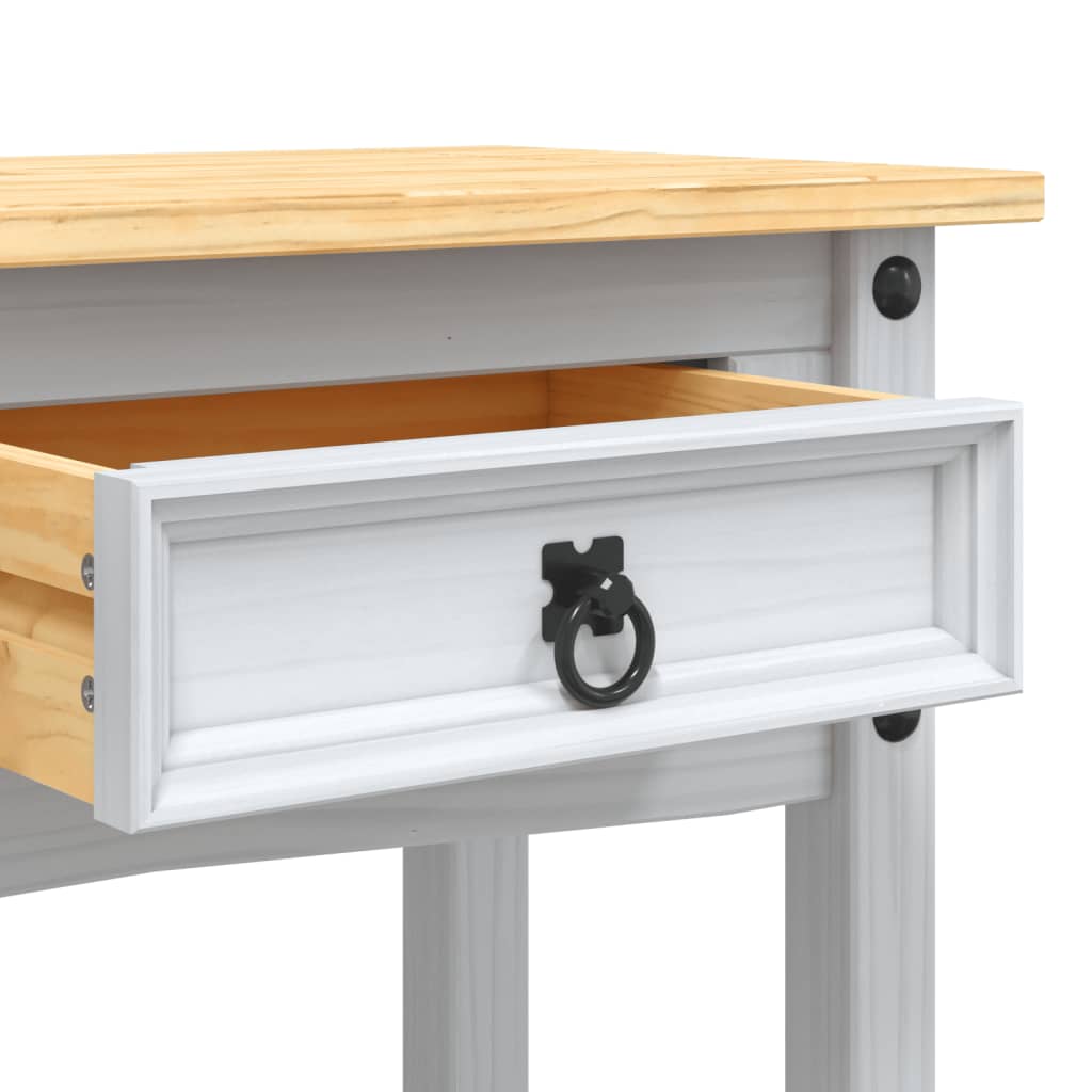 Avlastningsbord Konsollbord Hvit meksikansk Corona-stil furu 90x34,5x73 cm
