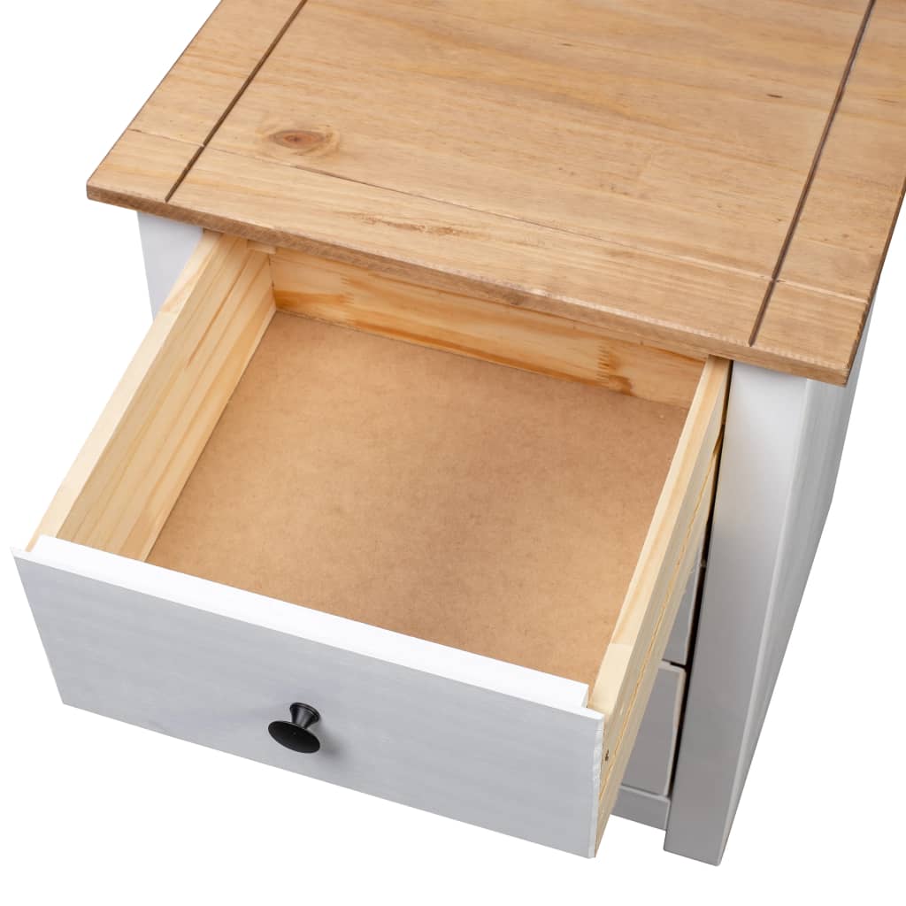 Nattbord Sengbord Hvit 46x40x57 cm furu Panama Range
