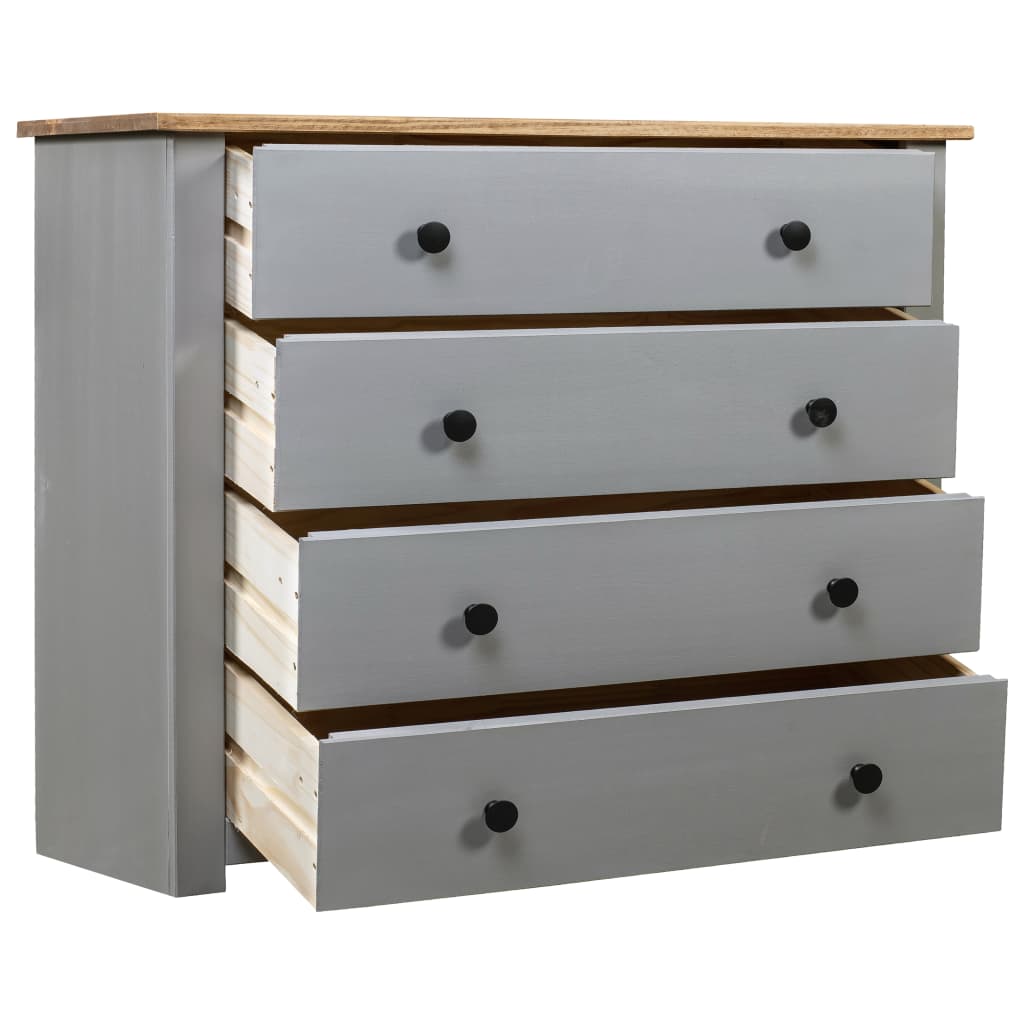 Skap grå 80x40x73 cm furu Panama Range