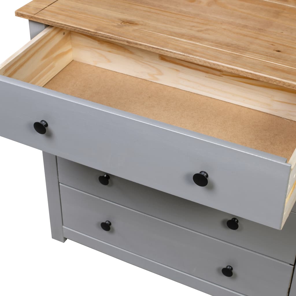 Skap grå 80x40x73 cm furu Panama Range