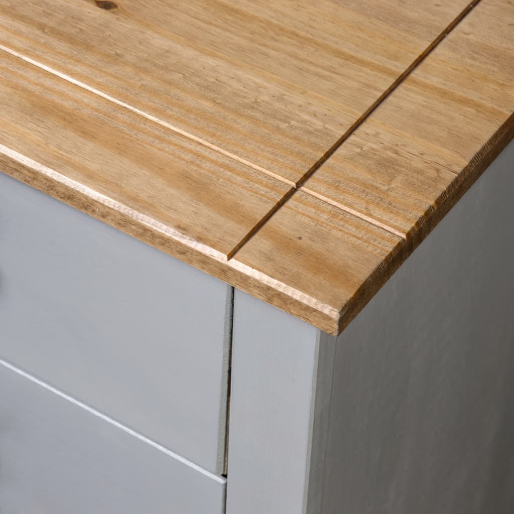 Skap grå 80x40x73 cm furu Panama Range