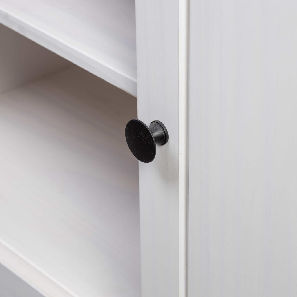 TV-Møbel Hvit TV-benk 120x40x50 cm heltre furu Panama Range