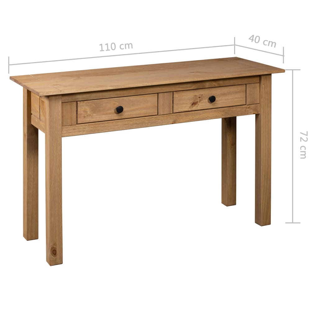 Avlastningsbord konsollbord Tre 110x40x72 cm heltre furu Panama Range