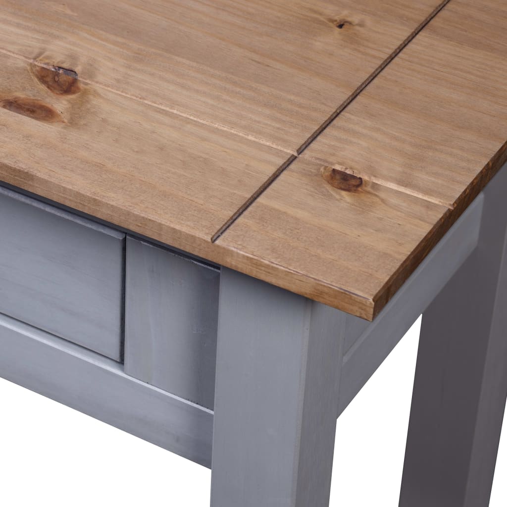 Avlastningsbord konsollbord Grå 110x40x72 cm heltre furu Panama Range