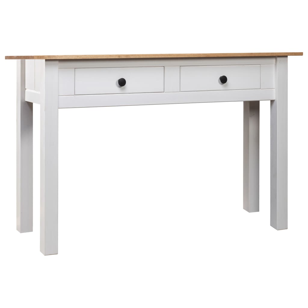 Avlastningsbord Konsollbord Hvit 110x40x72 cm heltre furu Panama Range