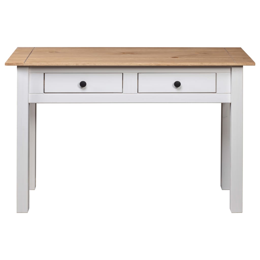 Avlastningsbord Konsollbord Hvit 110x40x72 cm heltre furu Panama Range