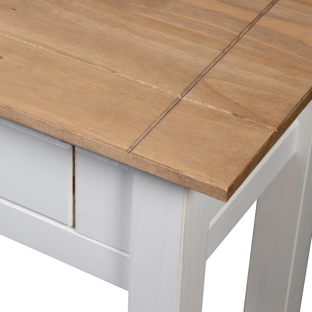 Avlastningsbord Konsollbord Hvit 110x40x72 cm heltre furu Panama Range