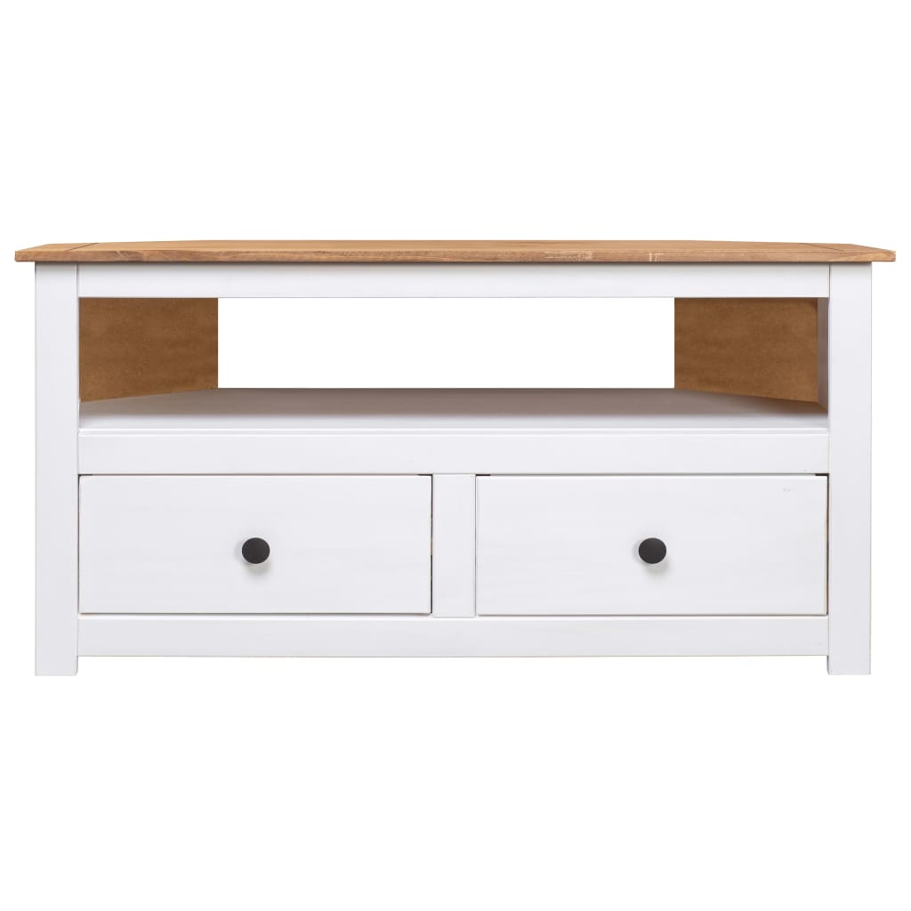 TV-Møbel Hvit Tv-hjørneskap 93x49x49 cm heltre furu Panama Range