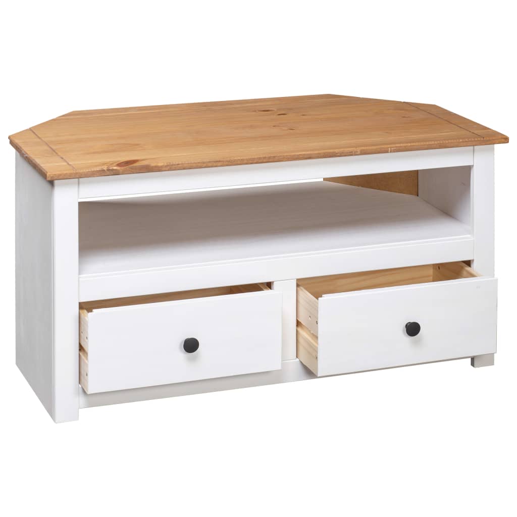TV-Møbel Hvit Tv-hjørneskap 93x49x49 cm heltre furu Panama Range
