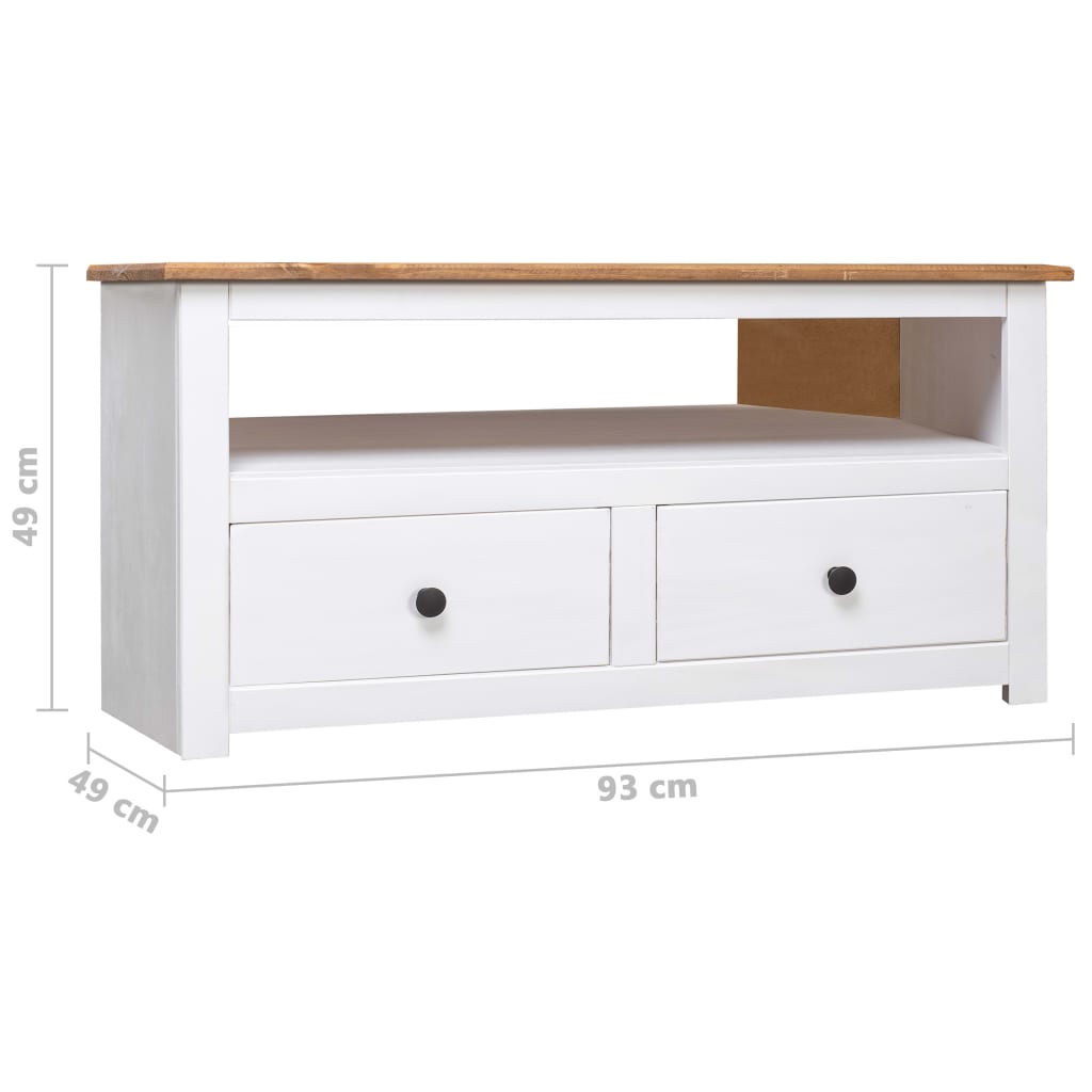 TV-Møbel Hvit Tv-hjørneskap 93x49x49 cm heltre furu Panama Range
