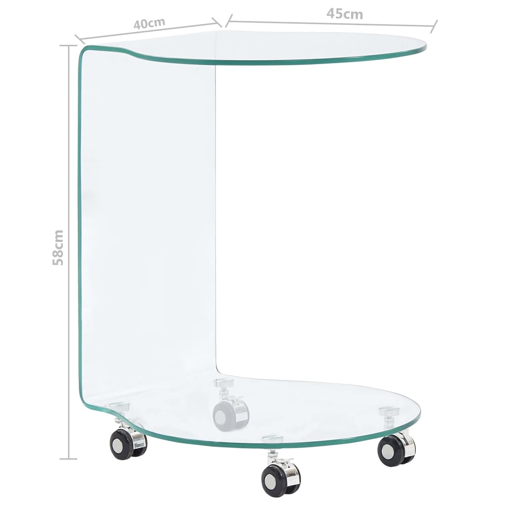 Salongbord Sofabord DIV. 45x40x58 cm herdet glass