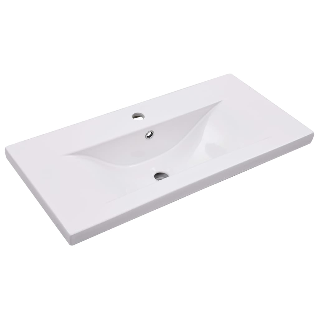 Baderomservant Innebygd 81x39,5x18,5 cm keramisk hvit