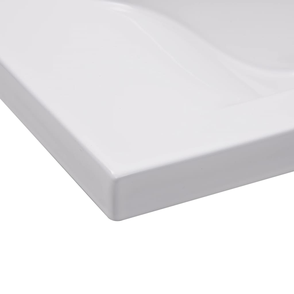 Baderomservant Innebygd 81x39,5x18,5 cm keramisk hvit