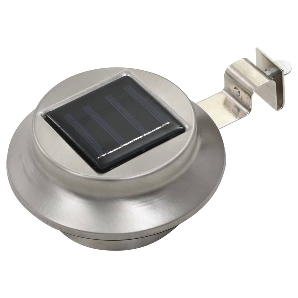 Hagebelysning Div. Utendørs sollampe 12 stk LED rund 12 cm hvit