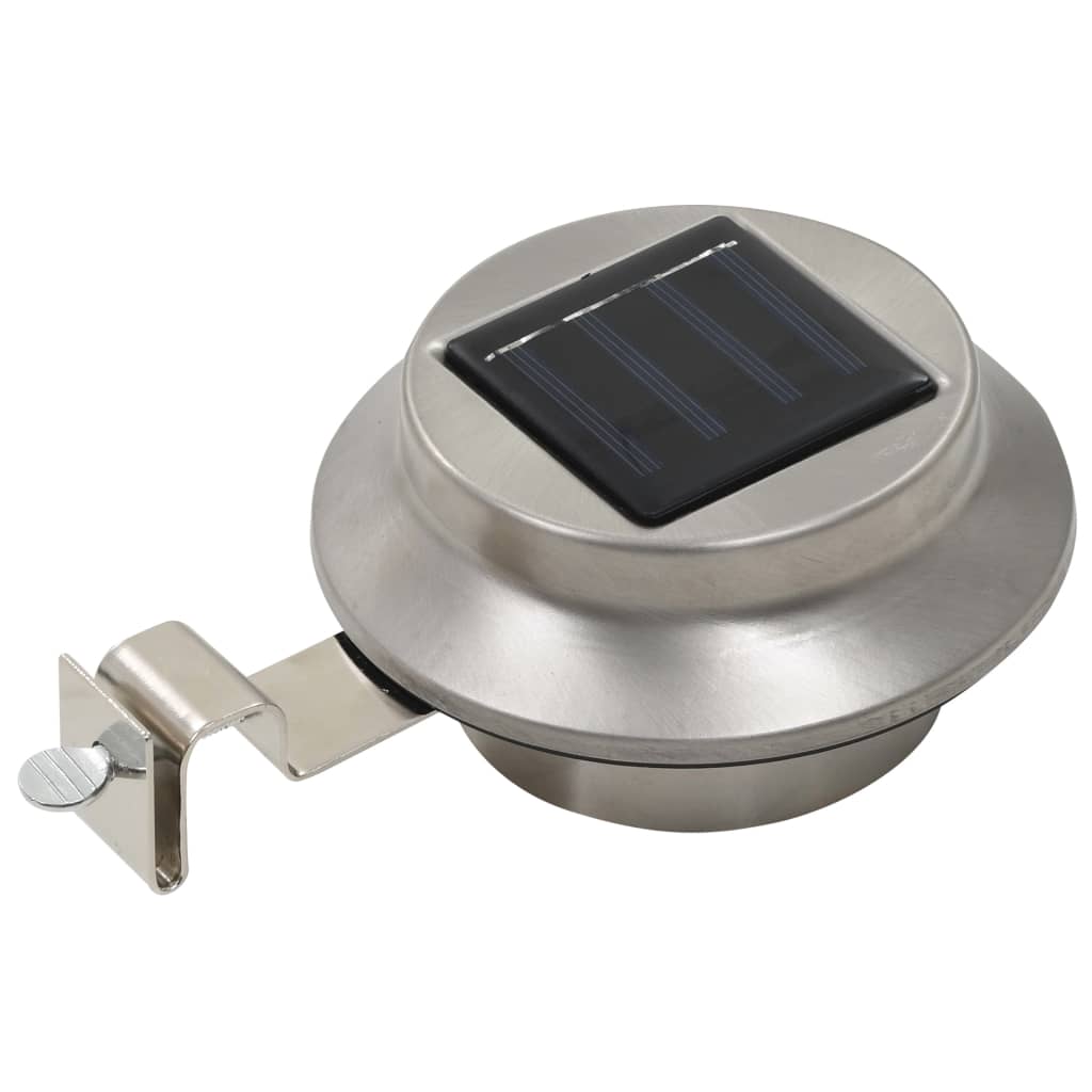 Hagebelysning Div. Utendørs sollampe 12 stk LED rund 12 cm hvit