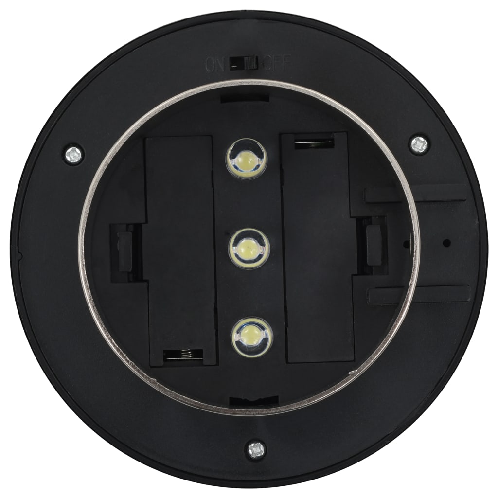Hagebelysning Div. Utendørs sollampe 12 stk LED rund 12 cm hvit
