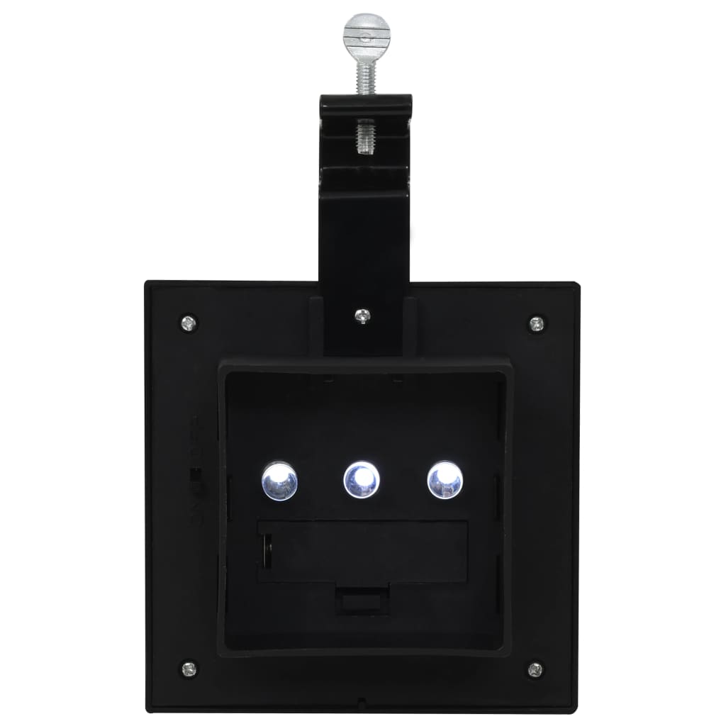Hagebelysning Div. Utendørs sollamper 12 stk LED firkantet 12 cm svart