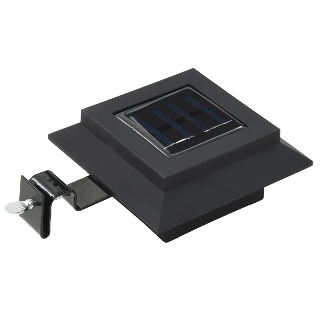 Hagebelysning Div. Utendørs sollamper 12 stk LED firkantet 12 cm svart