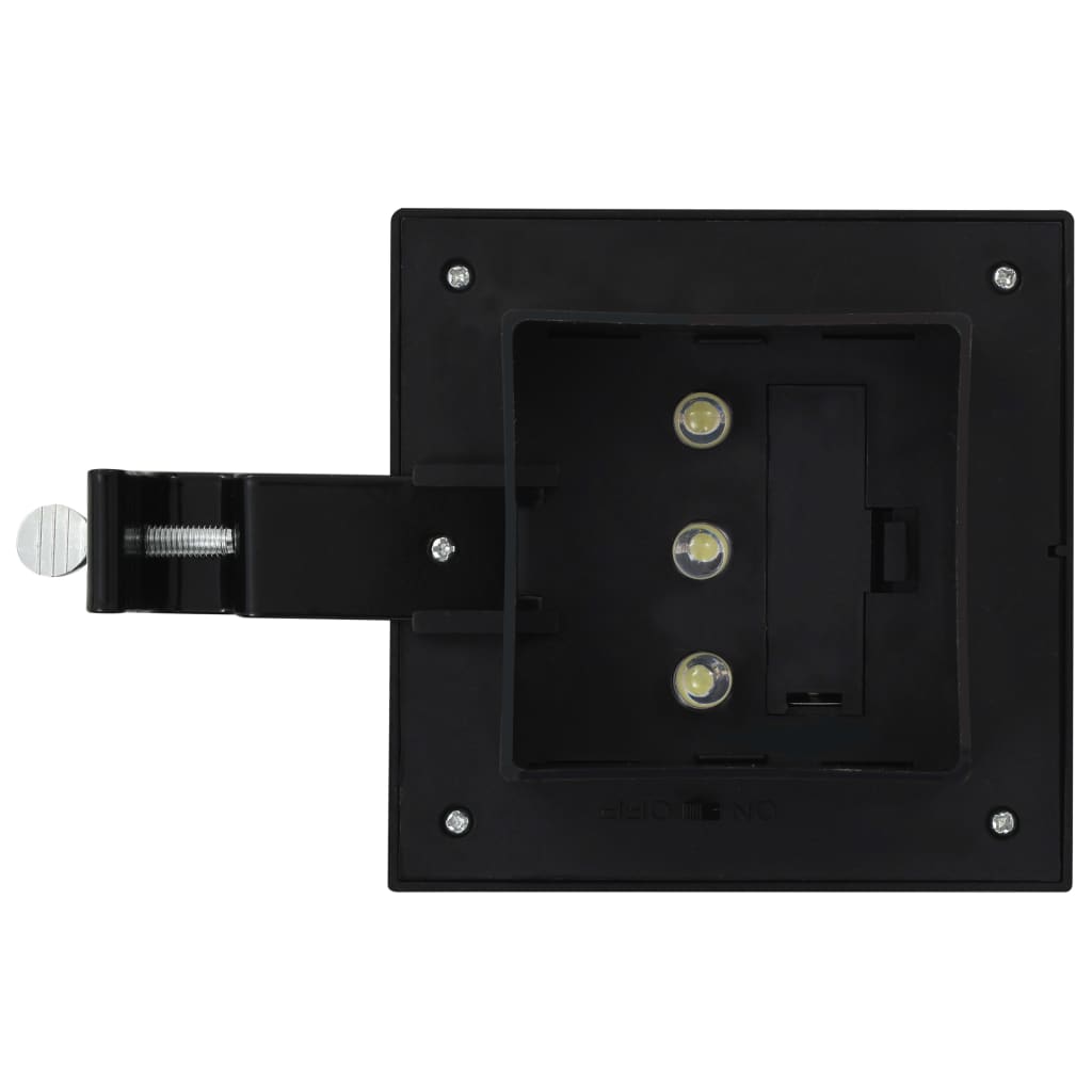 Hagebelysning Div. Utendørs sollamper 12 stk LED firkantet 12 cm svart