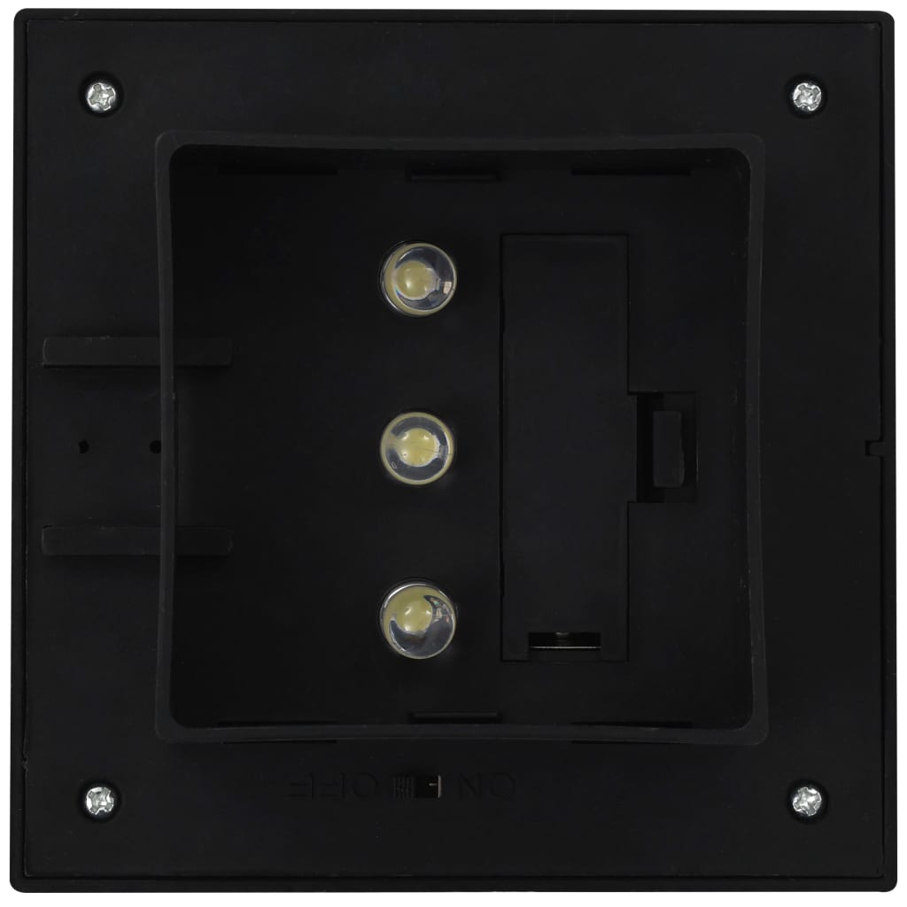 Hagebelysning Div. Utendørs sollamper 12 stk LED firkantet 12 cm svart