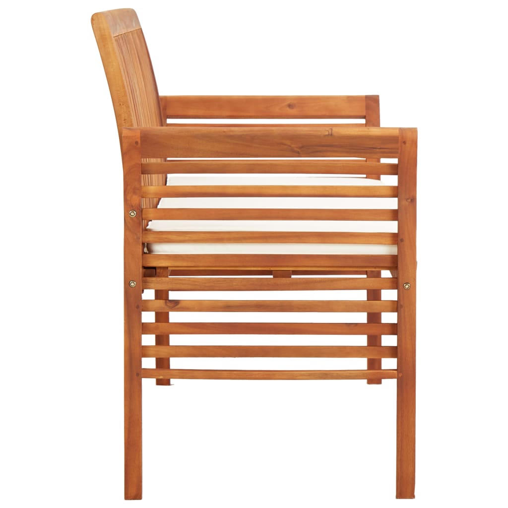 Hagebenk Tre 3-seters med pute 150 cm heltre akasie