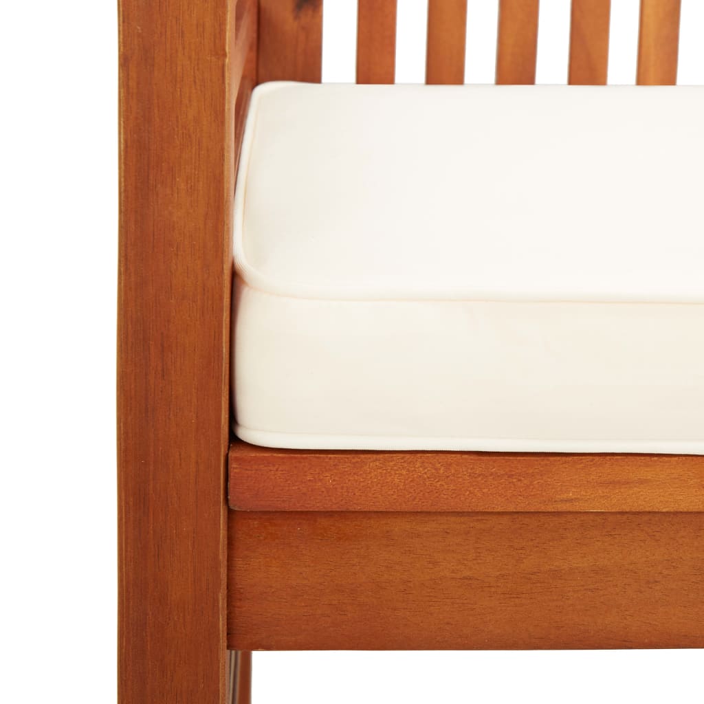 Hagebenk Tre 3-seters med pute 150 cm heltre akasie