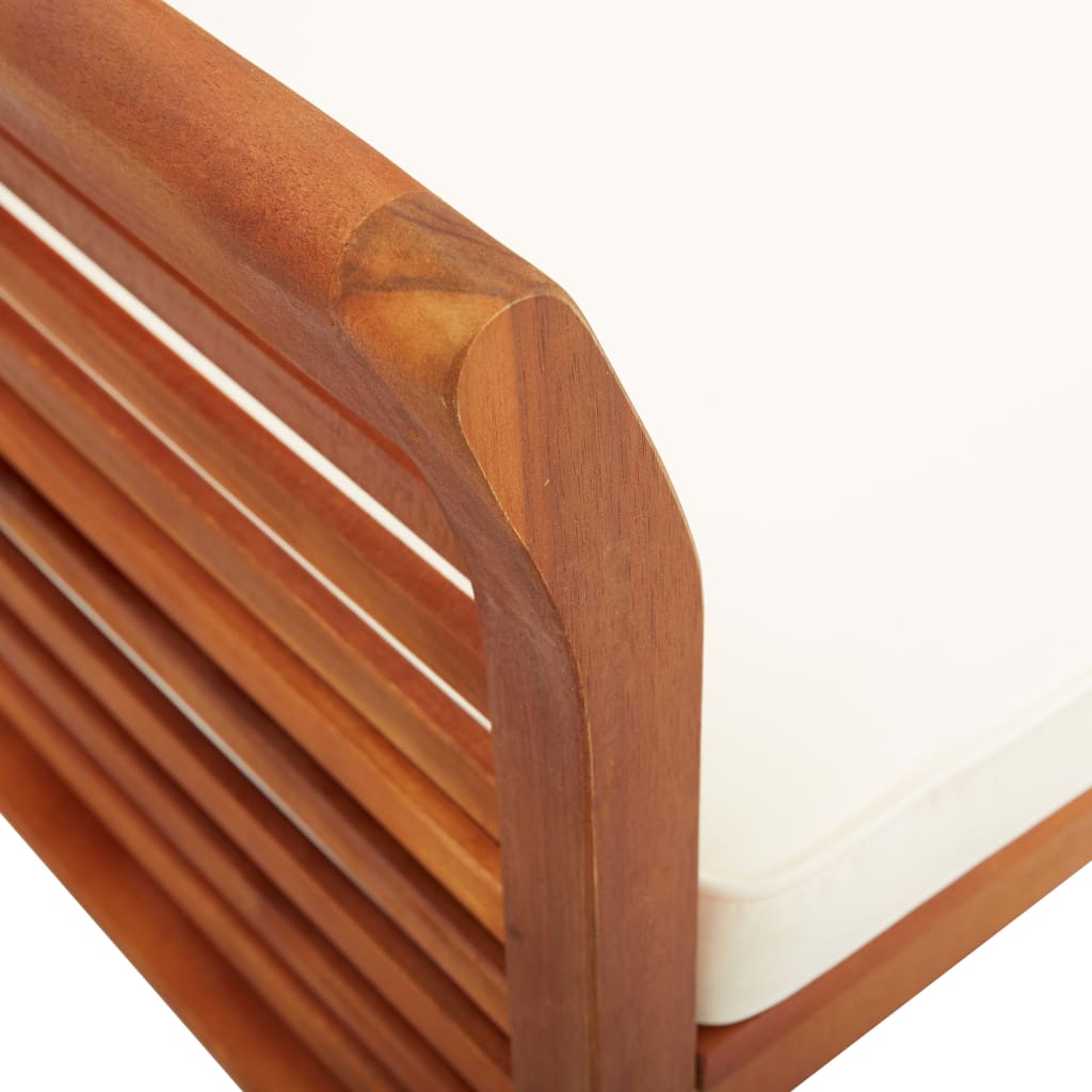 Hagebenk Tre 3-seters med pute 150 cm heltre akasie