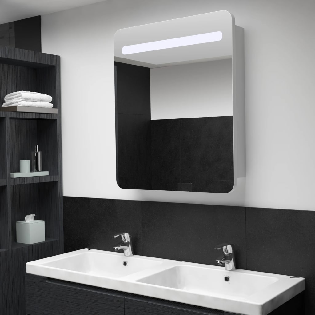 Baderomsspeil LED Speilskap til bad 68x9x80 cm