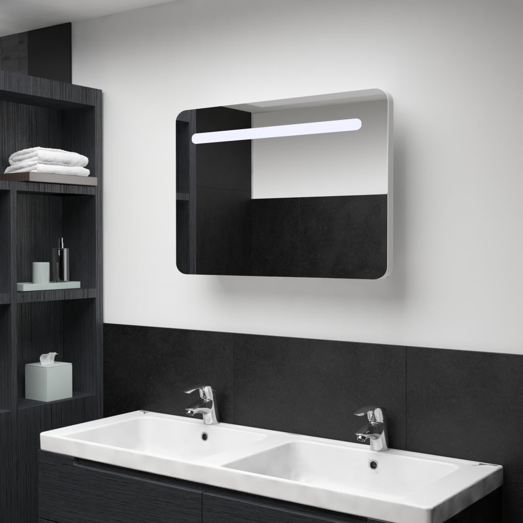 Baderomsspeil LED Speilskap til bad 80x9,5x55 cm