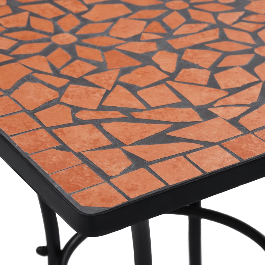 Hagebord Metall Cafébord Mosaikk Bistrobord terrakotta 60 cm keramikk