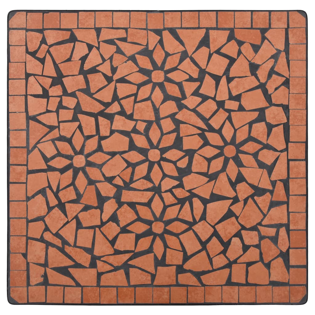 Hagebord Metall Cafébord Mosaikk Bistrobord terrakotta 60 cm keramikk