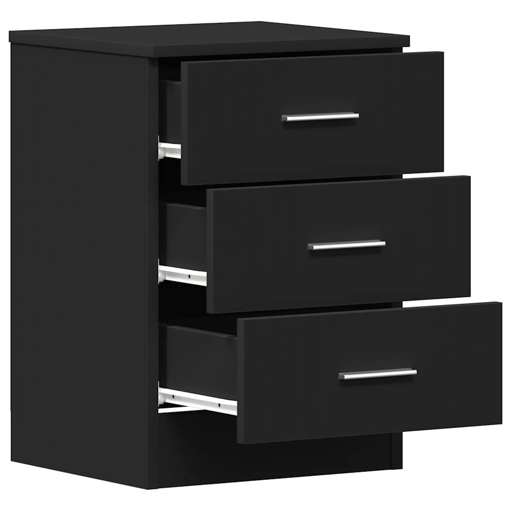Nattbord Sengbord Svart 38x35x56 cm