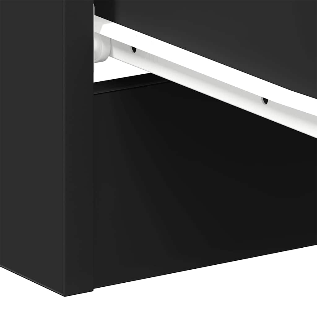 Nattbord Sengbord Svart 38x35x56 cm