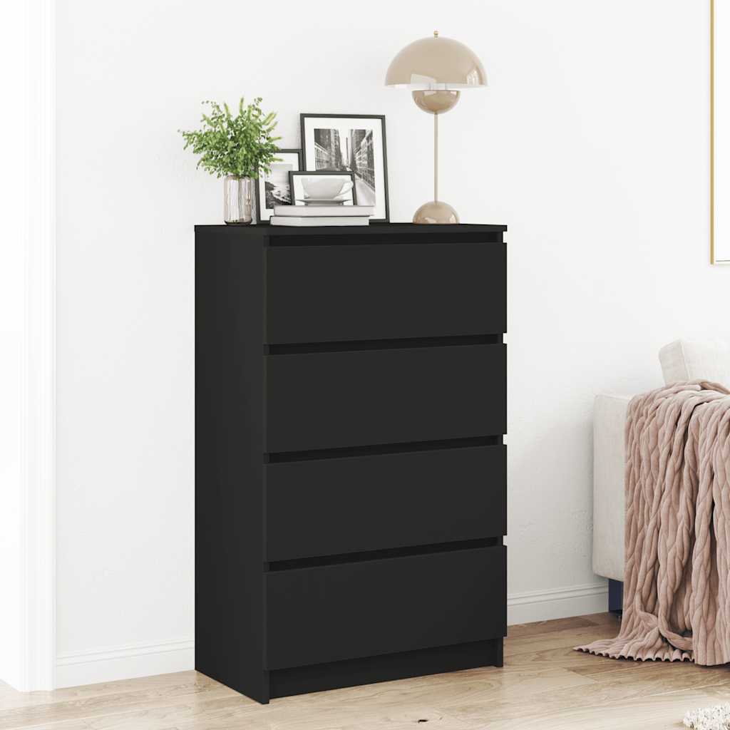 Kommode Svart 60x35x98,5 cm