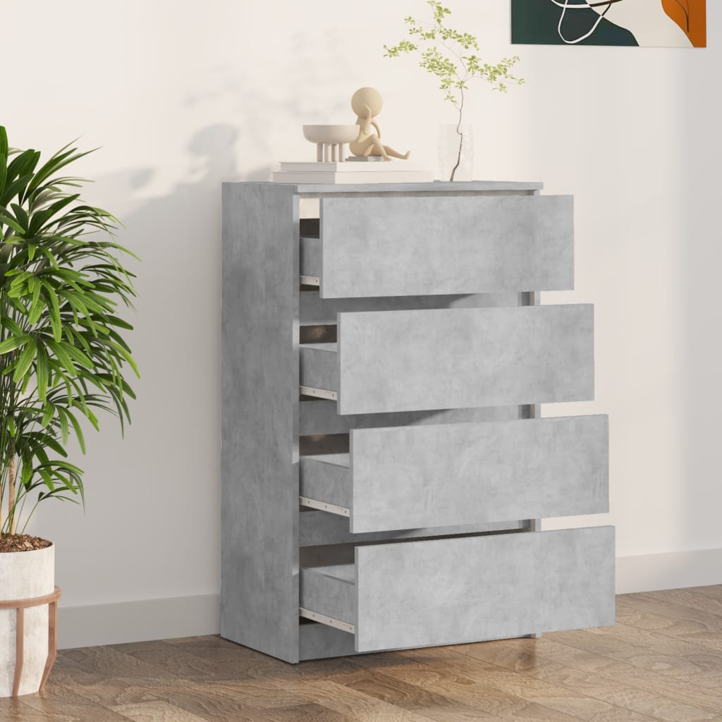 Kommode Betonggrå 60x35x98,5 cm