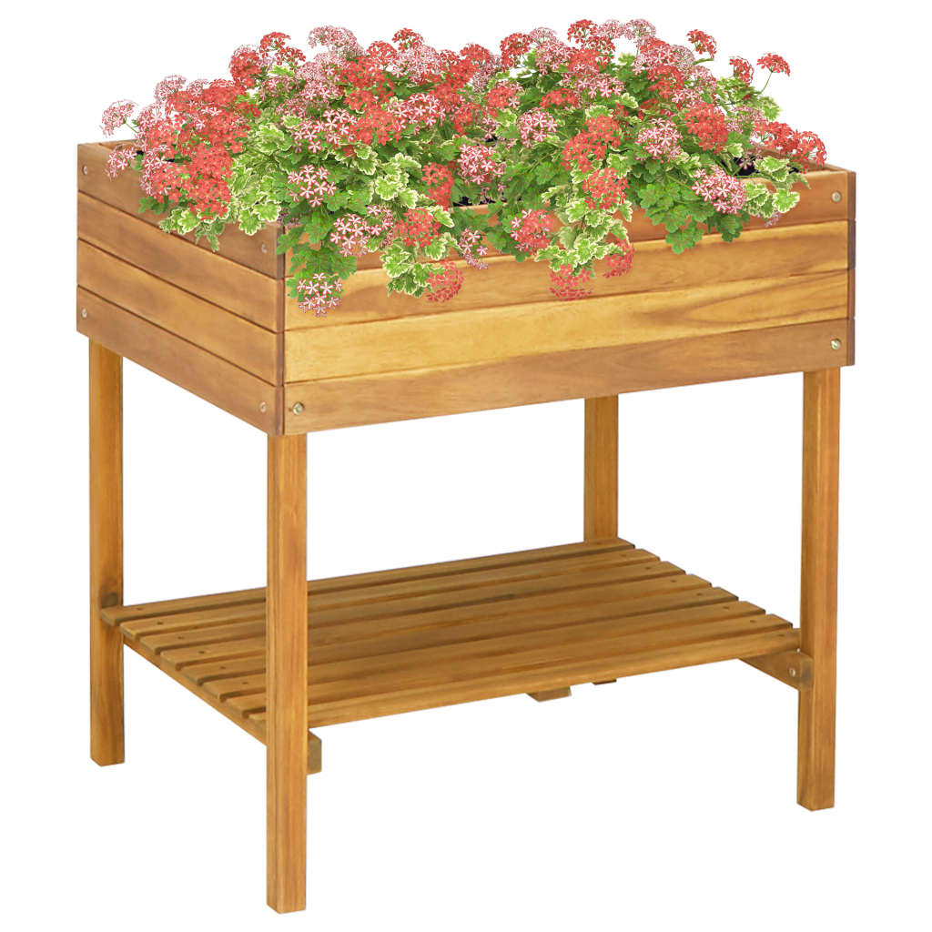 Utendørs Blomsterkasse Plantekasse Tre 78,5x58,5x78,5 cm heltre akasie