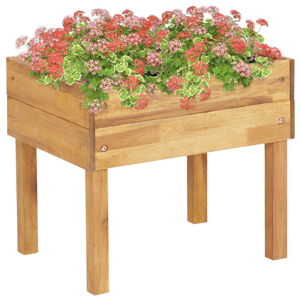 Utendørs Blomsterkasse Plantekasse Tre 50x40x45 cm heltre akasie