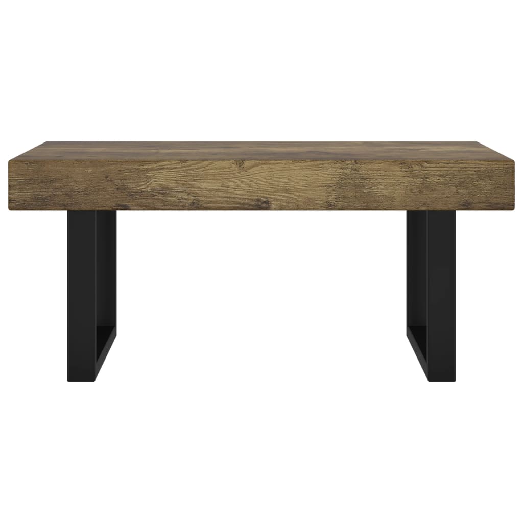 Salongbord Sofabord Svart mørkebrun 90x45x40 cm jern