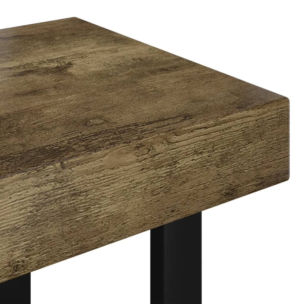 Salongbord Sofabord Svart mørkebrun 90x45x40 cm jern