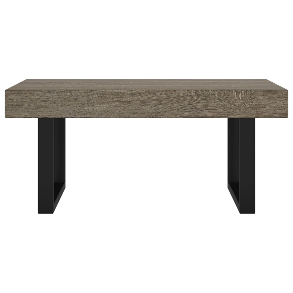 Salongbord Sofabord Grå og Svart 90x45x40 cm MDF og jern