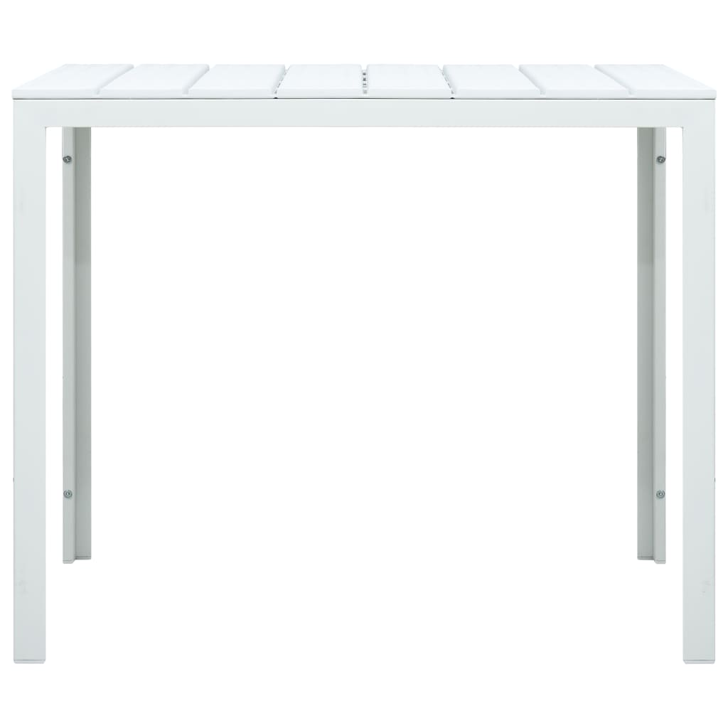 Salongbord Sofabord Hvit 78x78x74 cm HDPE treutseende