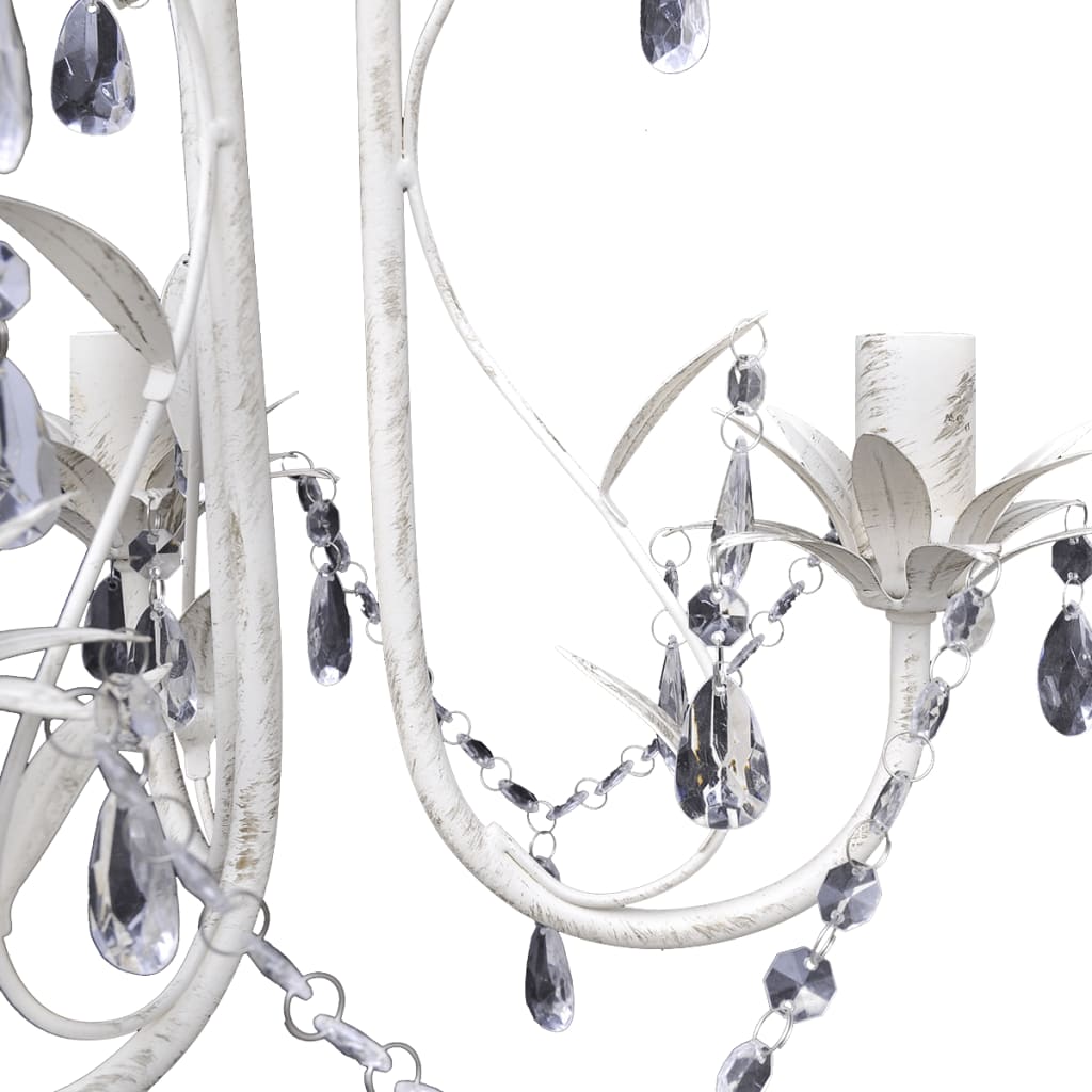 Taklampe Lysekrone KrystalTaklampe Lysekrone 2 stk elegant Hvit