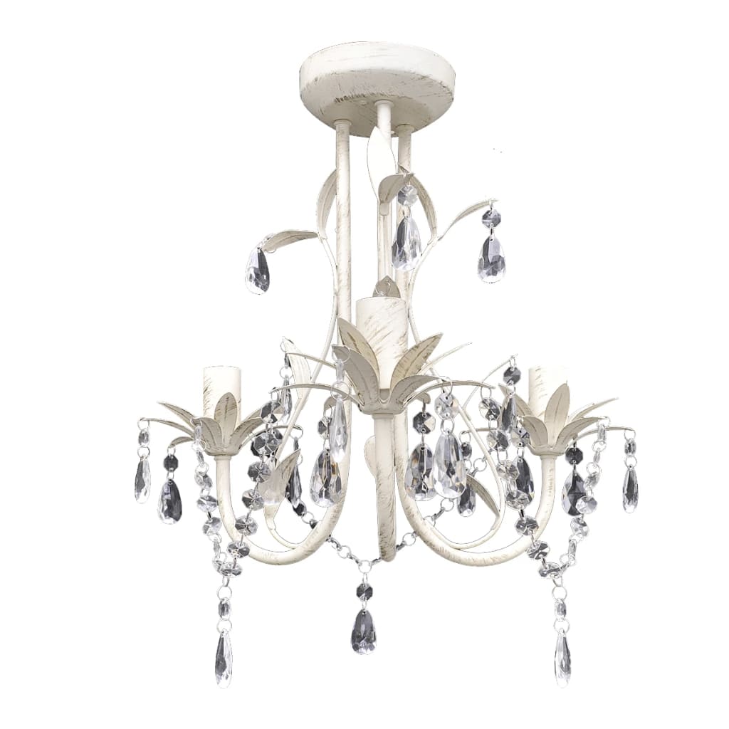 Taklampe Lysekrone Krystallysekrone 4 stk elegant hvit