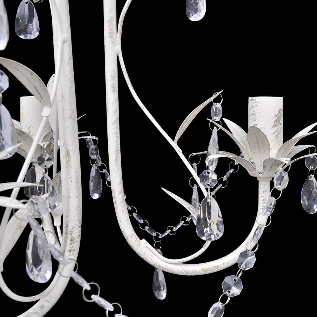 Taklampe Lysekrone Krystallysekrone 4 stk elegant hvit