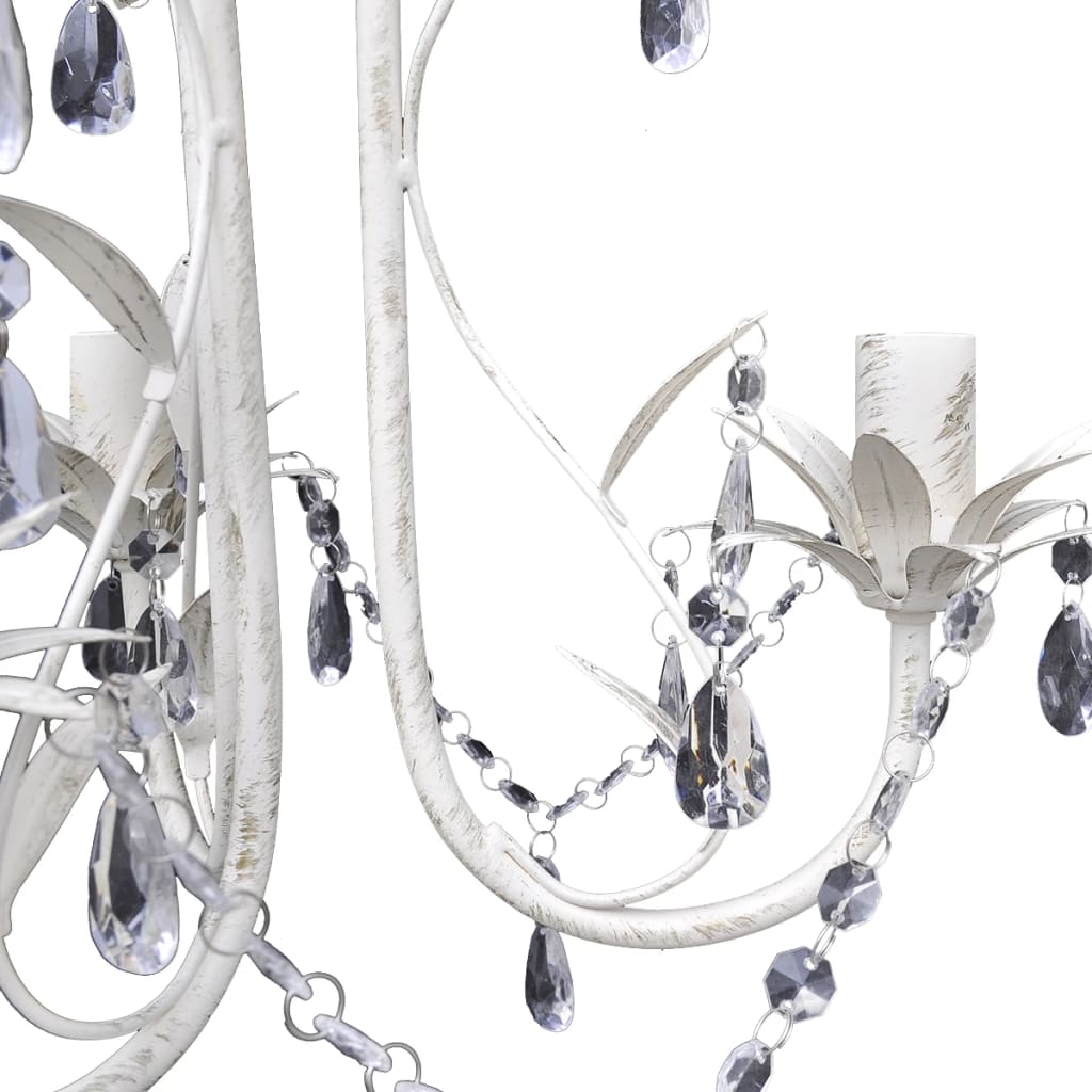 Taklampe Lysekrone Krystallysekrone 4 stk elegant hvit
