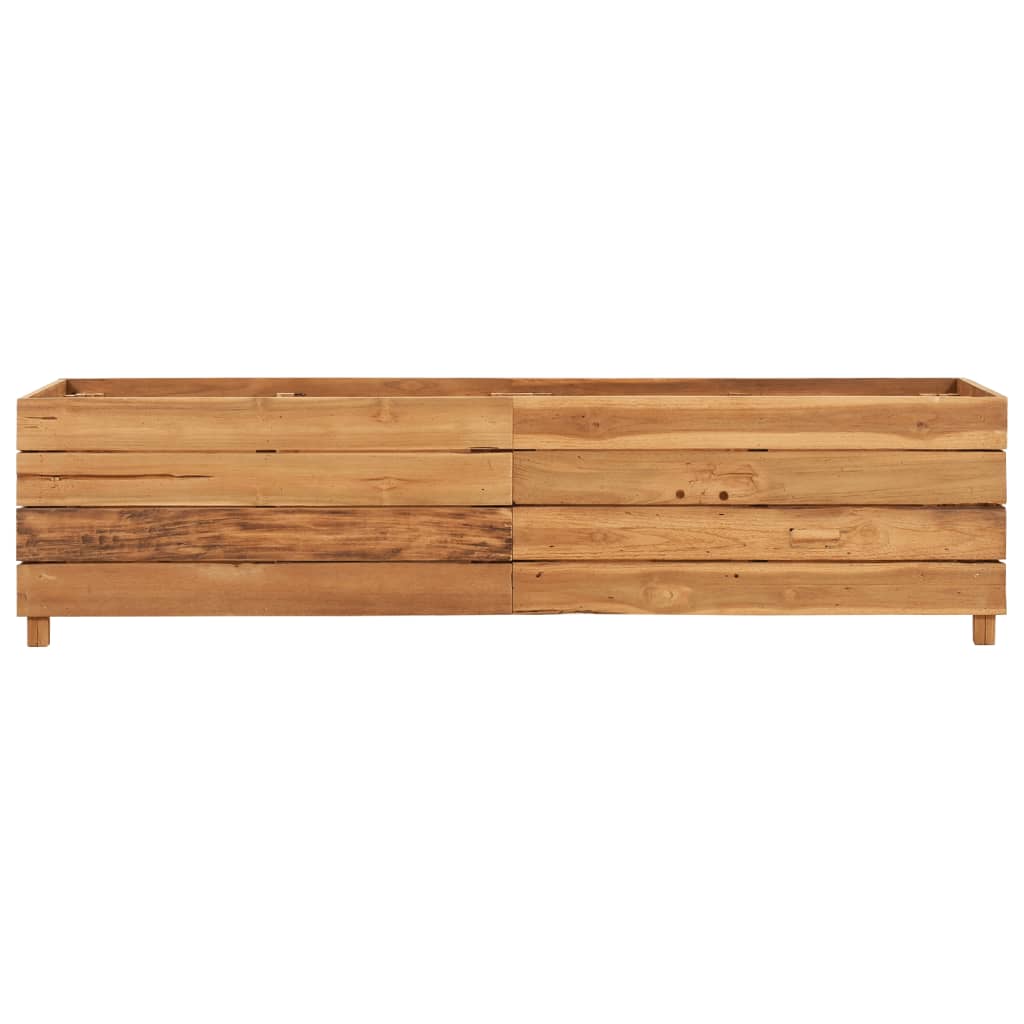 Utendørs Blomsterkasse Plantekasse Tre 150x40x38 cm resirkulert teak og stål