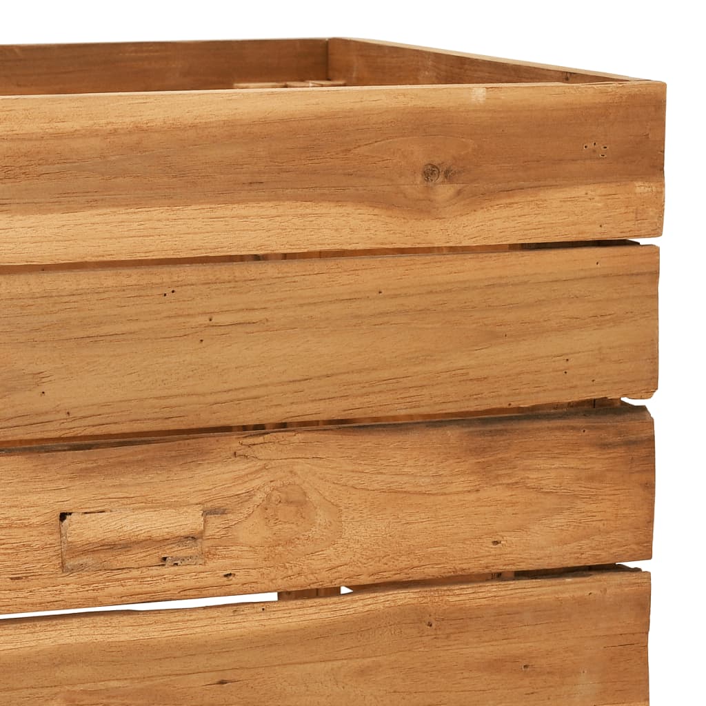 Utendørs Blomsterkasse Plantekasse Tre 150x40x38 cm resirkulert teak og stål