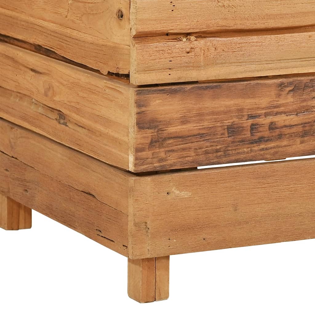 Utendørs Blomsterkasse Plantekasse Tre 150x40x38 cm resirkulert teak og stål