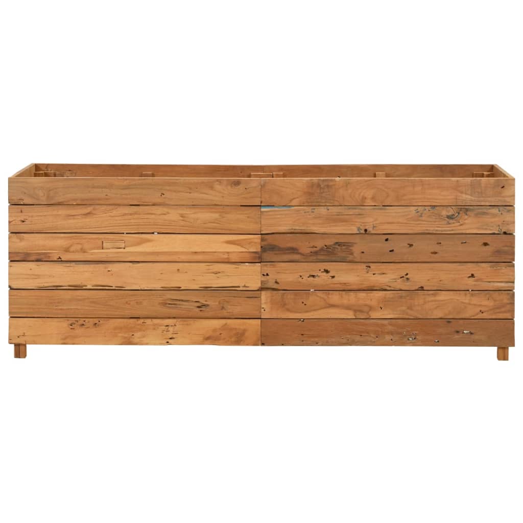 Utendørs Blomsterkasse Plantekasse Tre 150x40x55 cm resirkulert teak og stål